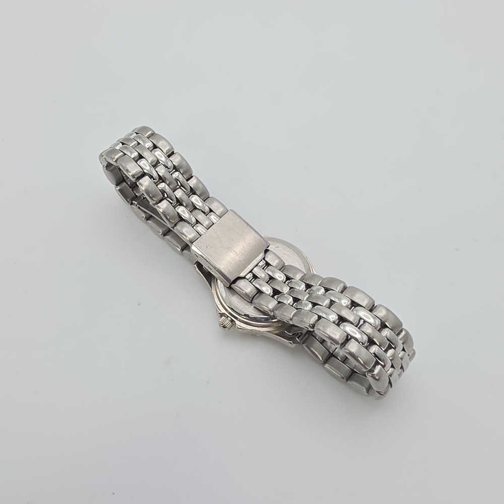 Vtg Ladies ARMITRON Watch Pink Dial Stainless Steel New Battery FREE $HIPPING!! - Picture 9 of 12